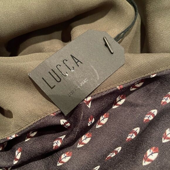 Urban Outfitters Lucca Couture Deep Green Ruffle 3/4 Sleeve Mini Dress Sz S - Picture 6 of 11